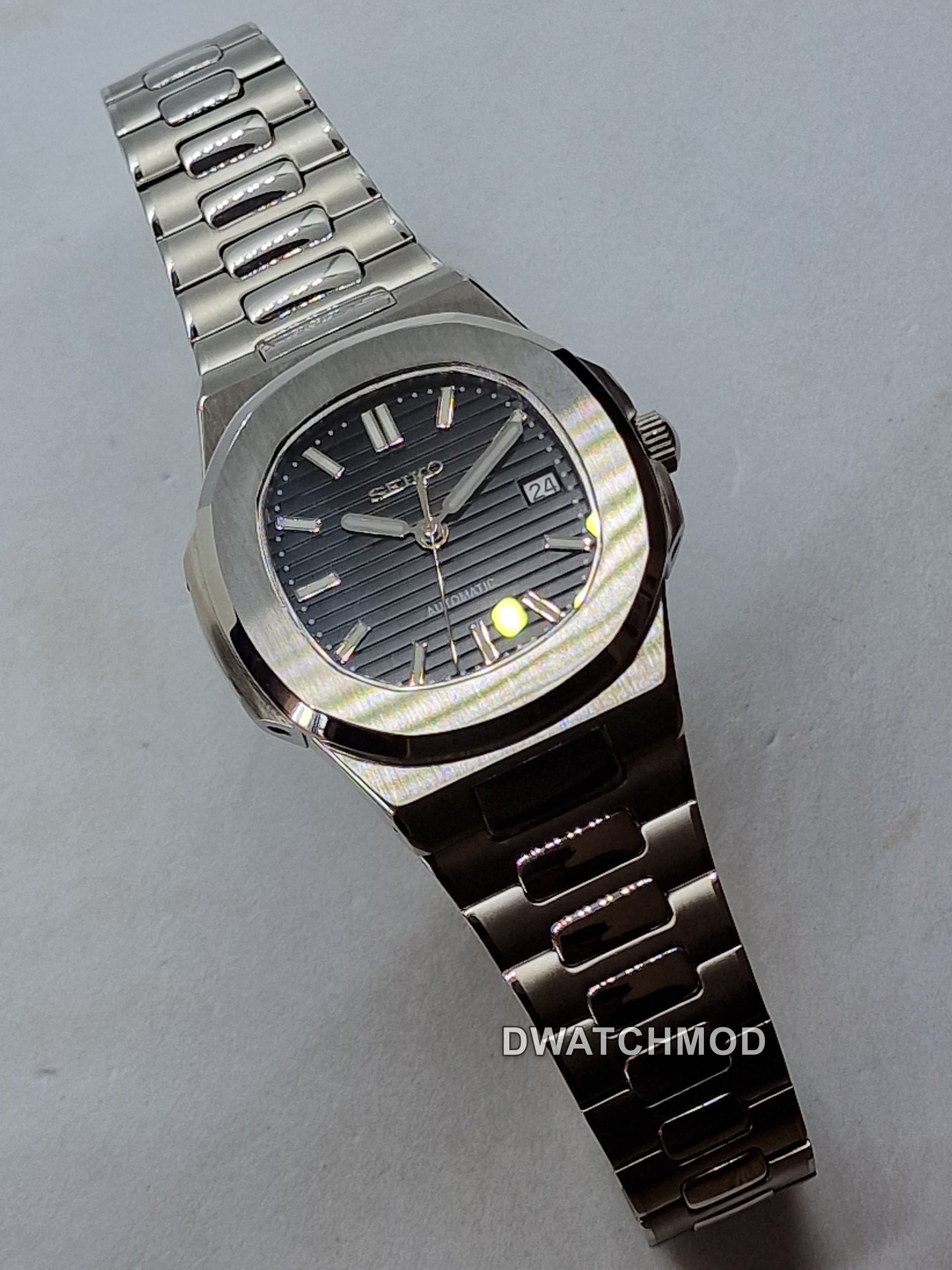 Orologio Mod Nautilus nero Nh35 automatico 40 mm vetro zaffiro — foto 8