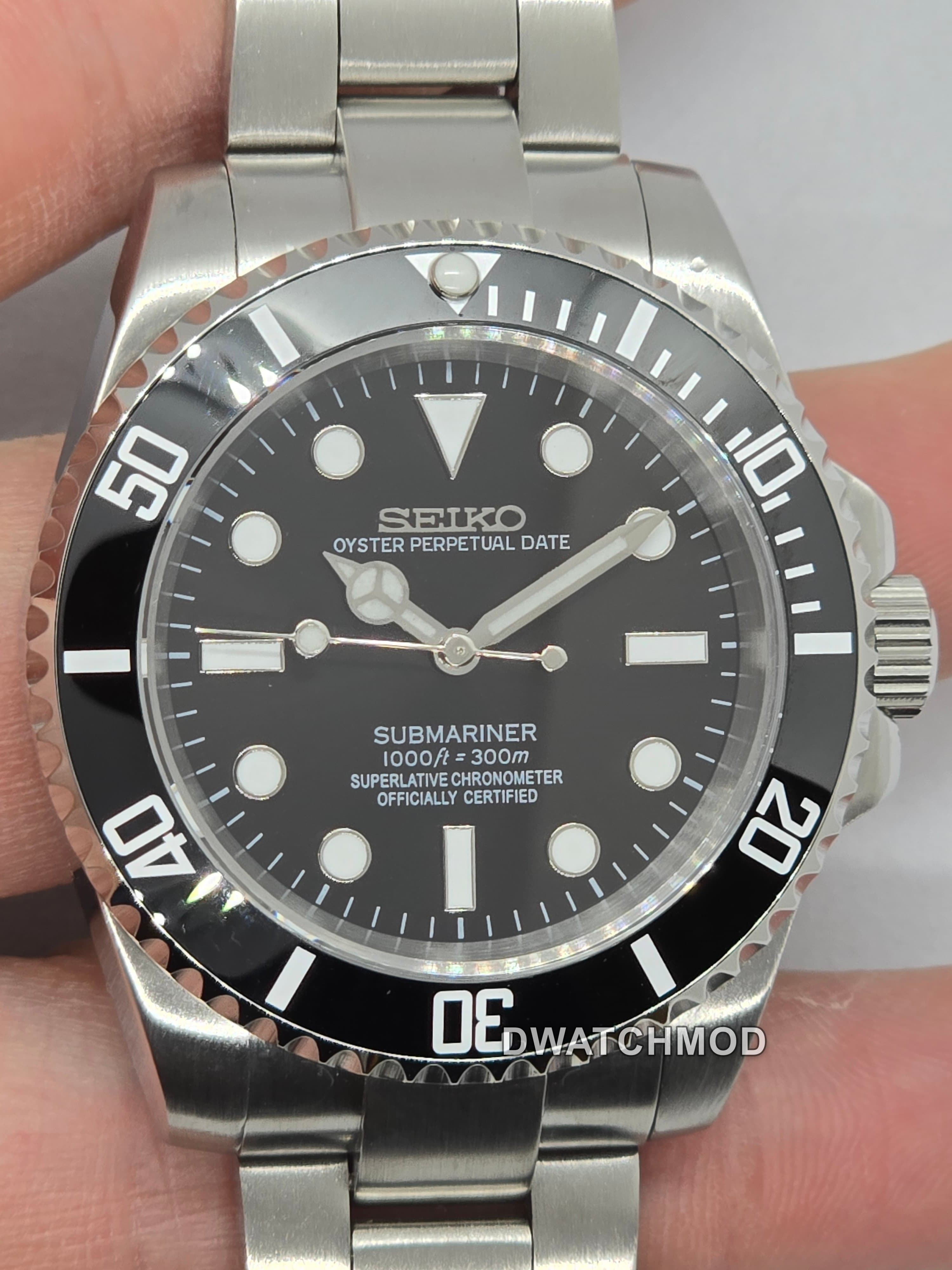 Orologio Mod Submariner no data Nh35 automatico 40mm vetro zaffiro