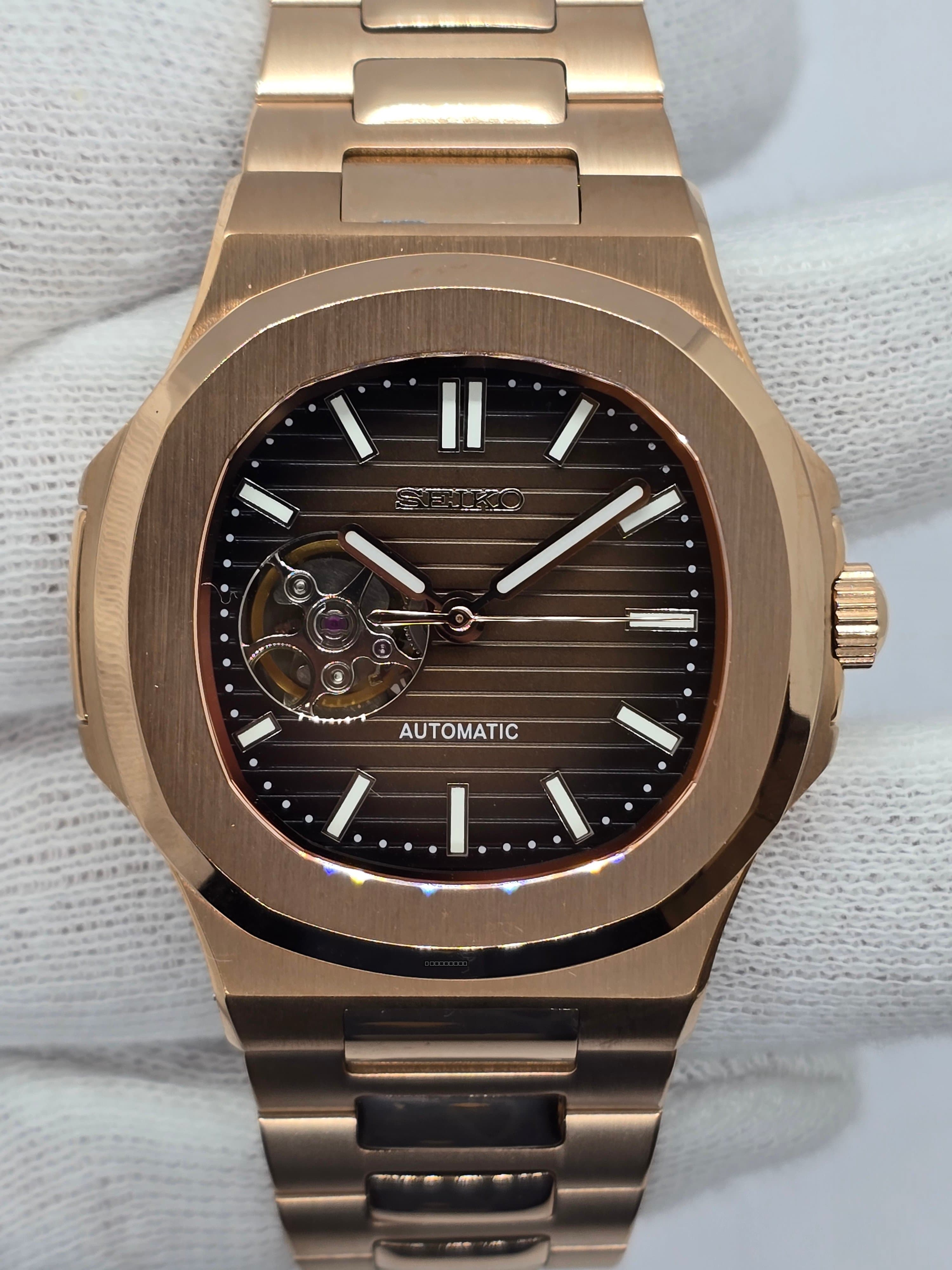 Orologio Mod Nautilus Open Hearth oro rosa Nh38 automatico 40mm